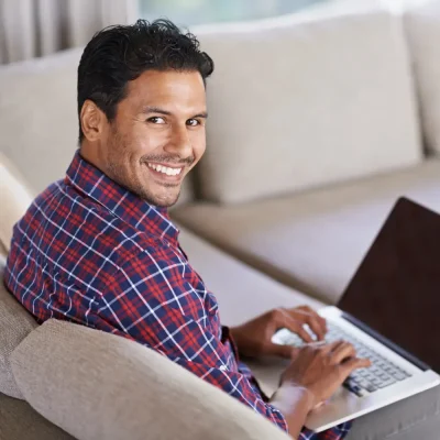 Man using computer